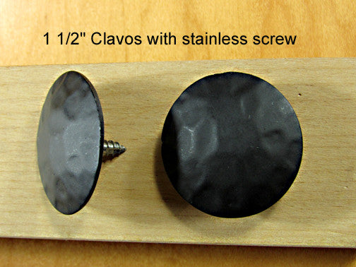 Premium Decorative Nail Head with stainless steel screw-  Black PC - 1 1/2" dia. head - Wild West Hardware