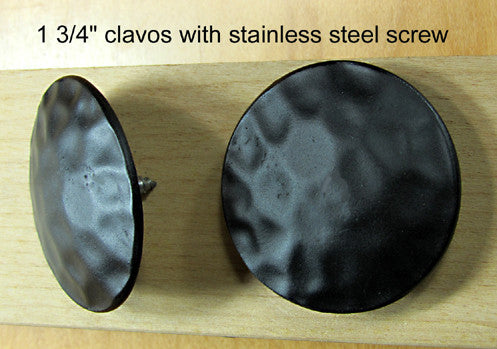 Premium Decorative Nail Head with stainless steel screw-  Black PC -1 3/4" dia. head - Wild West Hardware