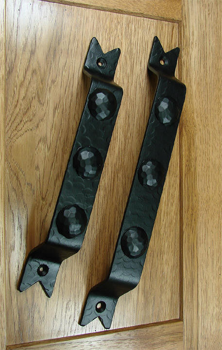 Door Pulls with Decorative Clavos - Barn Door Handle - 2 Sizes - Wild West Hardware