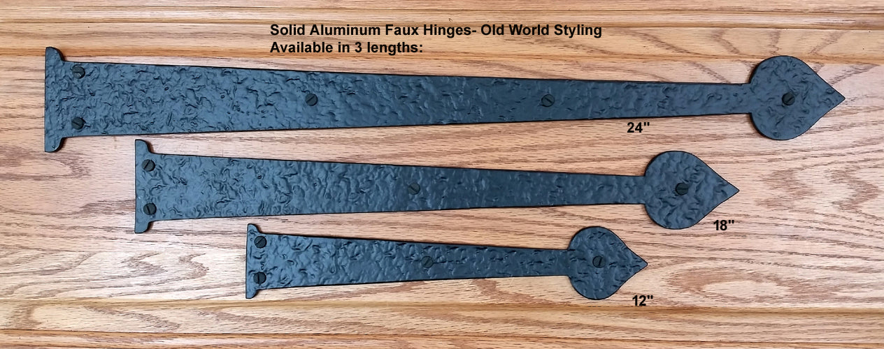 Premium Spade Decorative Hinges- 3 sizes-Solid Aluminum - Wild West Hardware