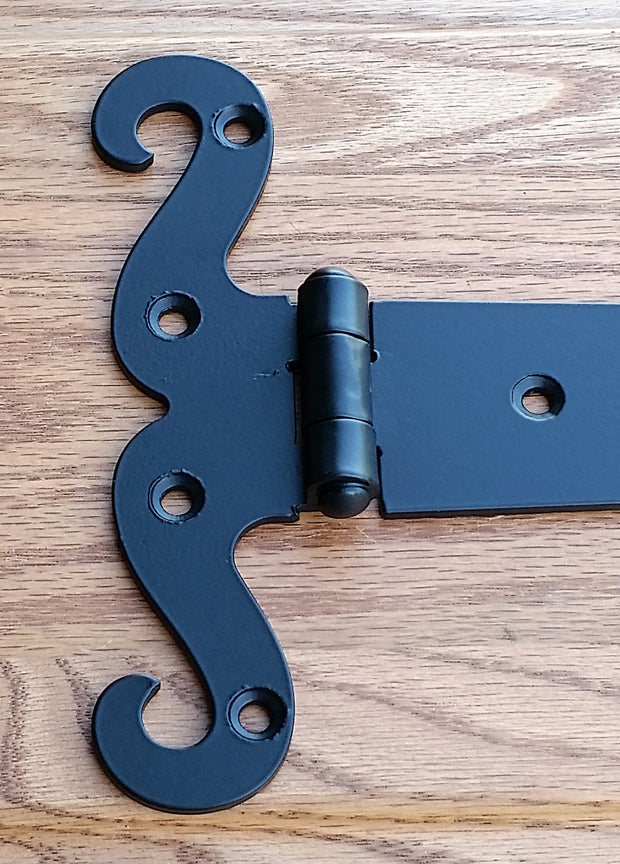 Decorative T-Hinge, Strap Hinge, The "Wildflower" - Wild West Hardware