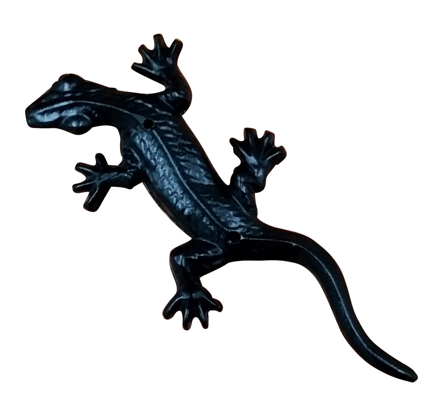 Decorative Gecko- Black Powder Coat finish - Wild West Hardware