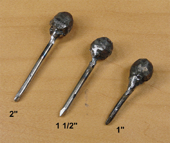 Clavos Hammered Ball Head 1 1/2" long nail shank - Wild West Hardware