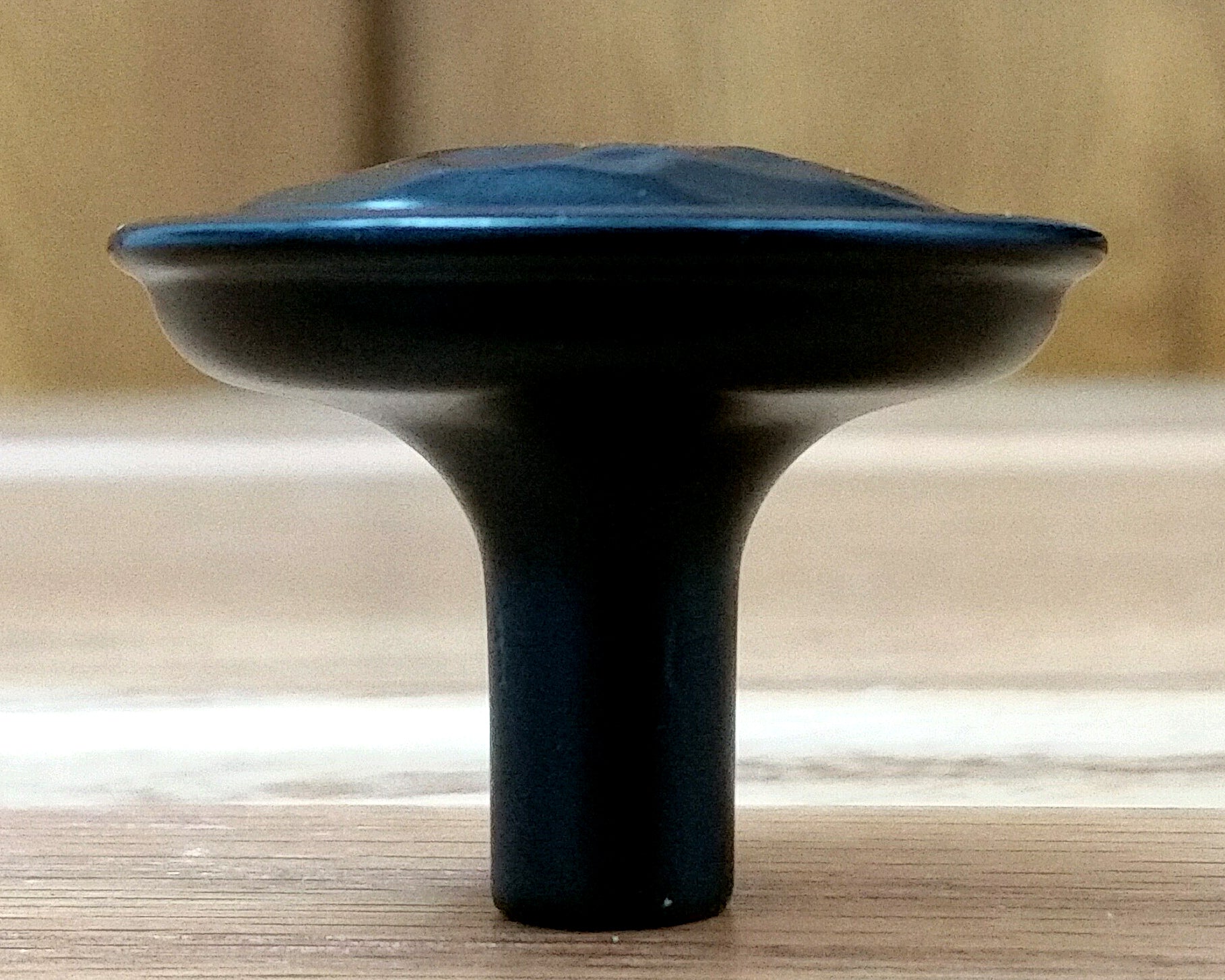 Rustic Hammered Knob, Matte Black finish - Wild West Hardware