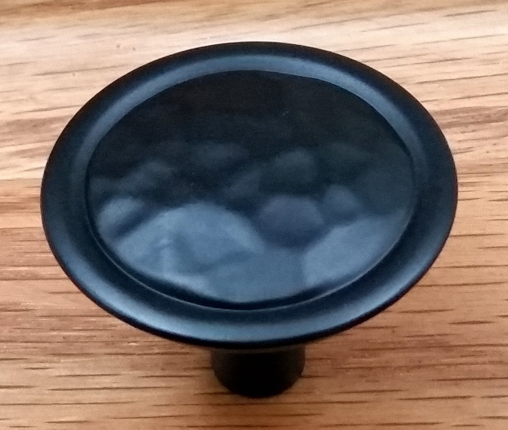 Rustic Hammered Knob, Matte Black finish - Wild West Hardware