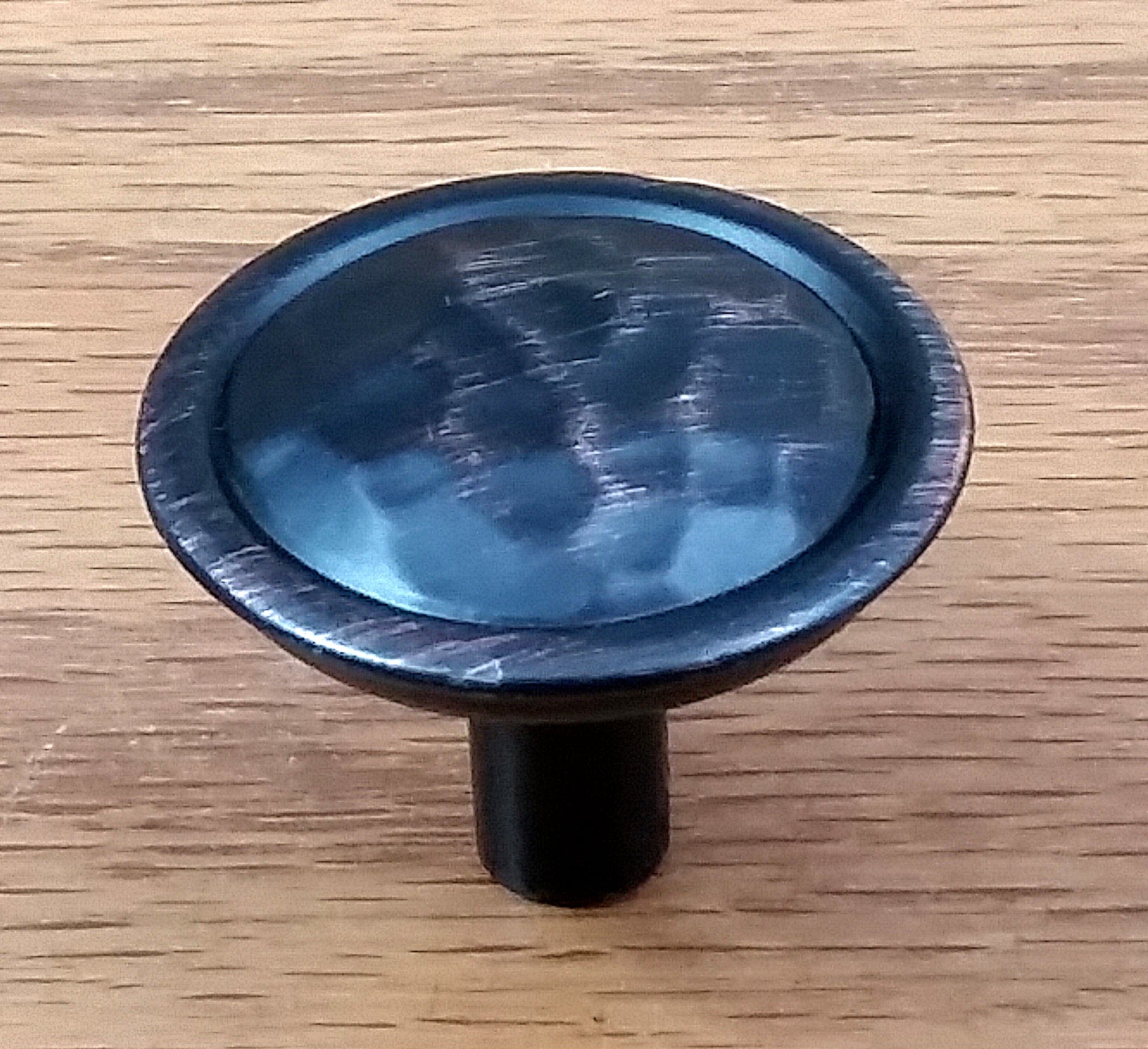 Rustic Hammered Knob, Oil Rubbed Bronze finish - Wild West Hardware