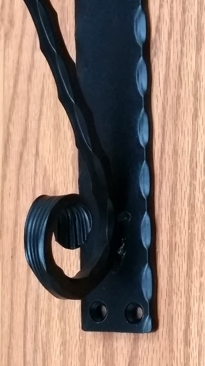 Hammered Scrolled Door Pull, Gate Pull