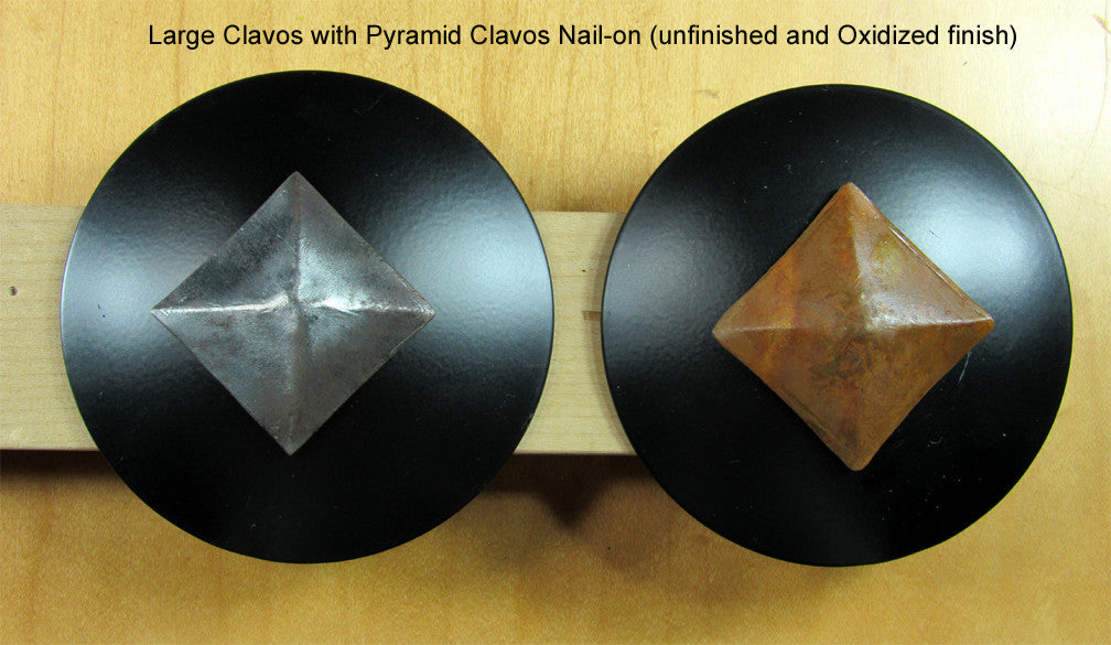 Large 4&quot; diameter Clavos with diamond accent clavo - Wild West Hardware