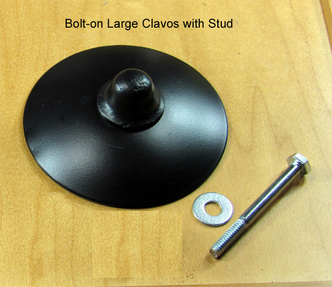 Large 4" diameter Clavos with decorative stud - Wild West Hardware