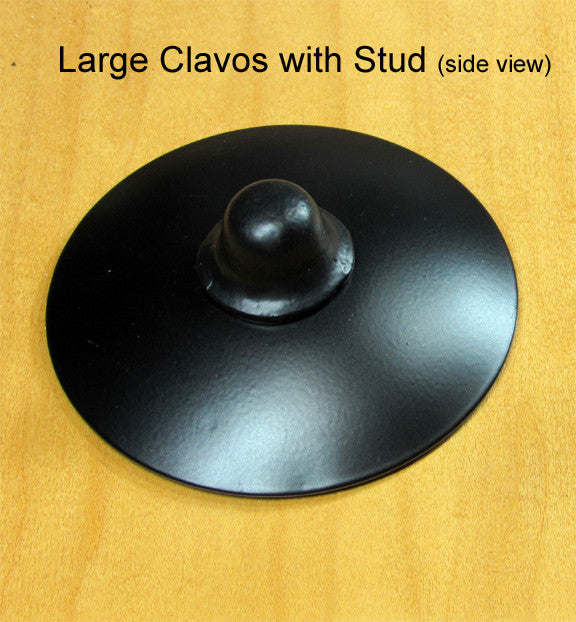 Large 4" diameter Clavos with decorative stud - Wild West Hardware