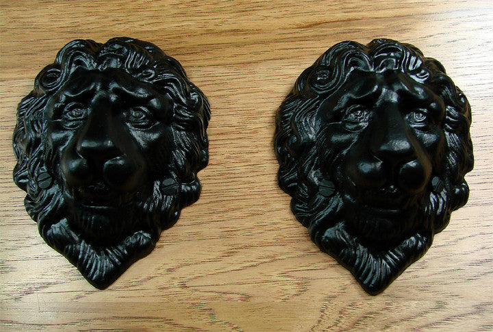 Lion Head Decoration - Black Powder Coat finish - Wild West Hardware
