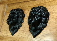 Lion Head Decoration - Black Powder Coat finish - Wild West Hardware
