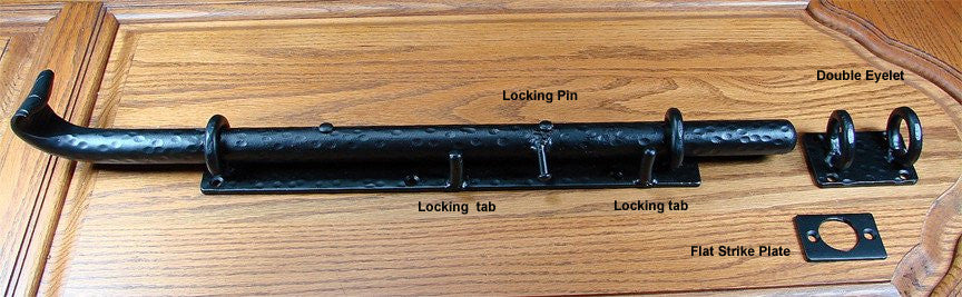 Mega Distressed Slide Bolt or Cane Bolt - Wild West Hardware