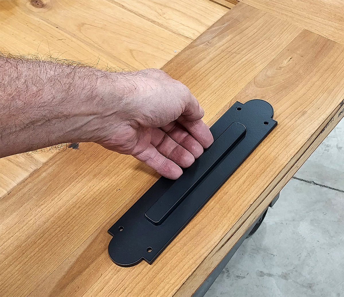 Ponderosa Style Door Pull - Barn Door Handle with Matching Finger Pull