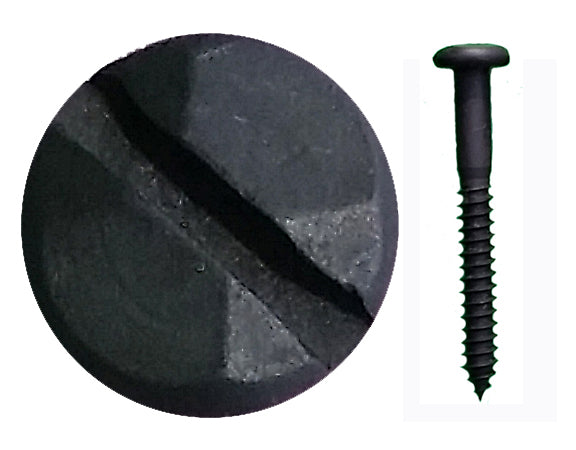 Rustic Pyramid Head Slotted Screws - 1 1/2" x #8 - Wild West Hardware