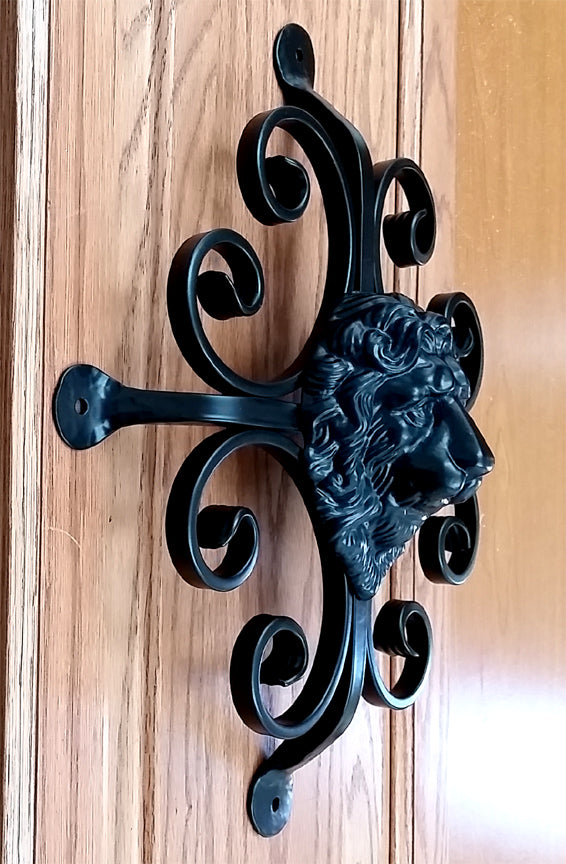 Premium Fishtail Scroll Speakeasy Grille / Lion Head (Window Grille) - 12" x 14" - Wild West Hardware