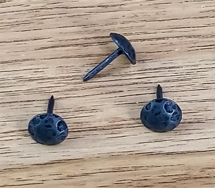 (Variable pack sizes ALL ON SALE) of Small Round Clavos -   7/16" dia. head-Hammered / pitted - Oil Rubbed Bronze finish - Wild West Hardware