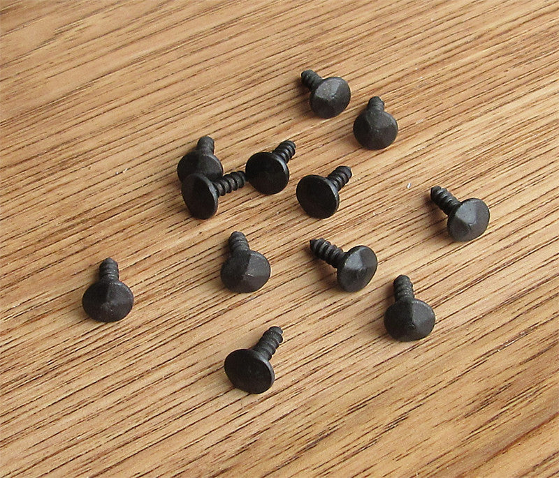 Small Clavos Head with hammered effect and screw shank- Oil Rubbed Bronze finish- (sold in packs of 50 and up) - Wild West Hardware