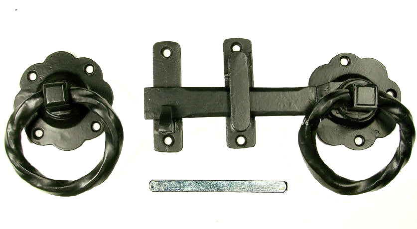 Old World Twisted Ring Gate Latch Kit (Small) - Wild West Hardware