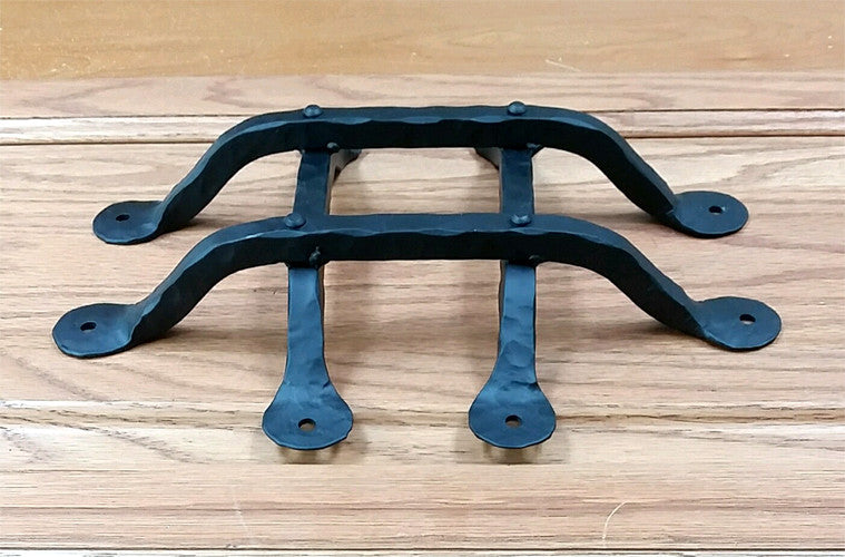 Premium Flat Tipped Speakeasy Grille  - Size: 8" x 10" - 4 Bars, Black Powder Coat finish - Wild West Hardware
