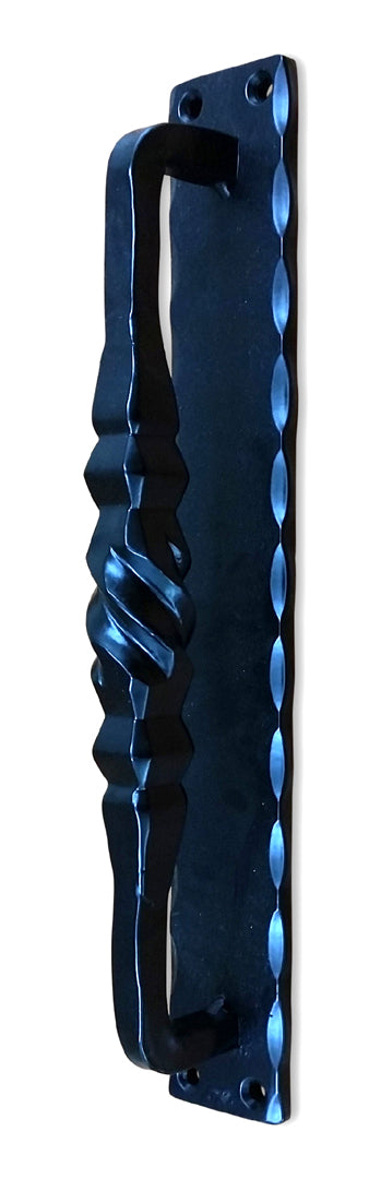 Tuscan Door Pull #5 with narrow back plate - Wild West Hardware