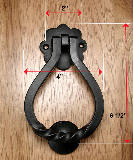 Twisted Iron Door Knocker with Simple, Graceful Style