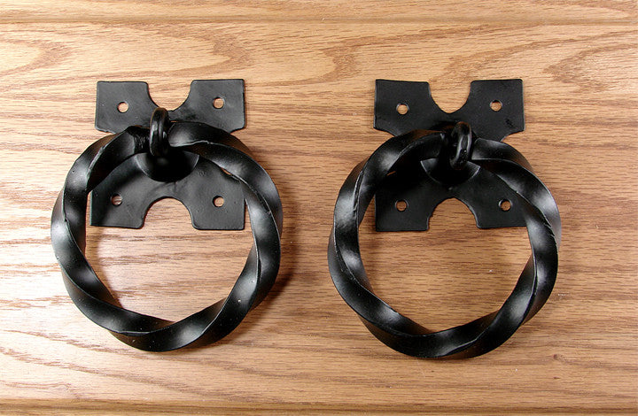 Twisted Iron Ring Door Knocker - Wild West Hardware